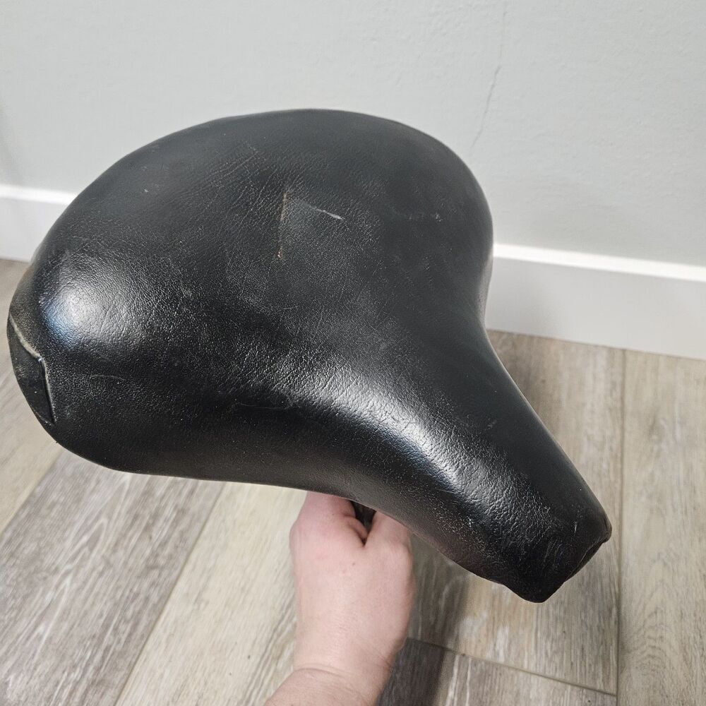Mesinger Vintage Bicycle Spring Seat Wide Comfort Black Leather Cruiser Retro